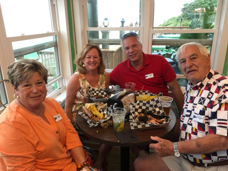 foursome at a table