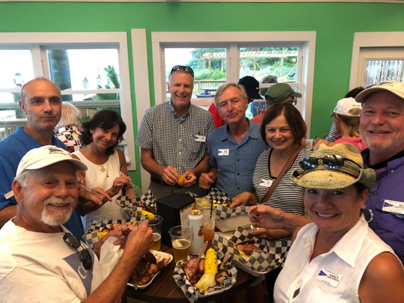 fundraisers enjoying thier meal