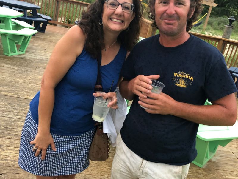 picture of couple on the deck