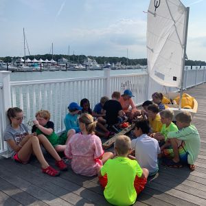 knot tying on the dock