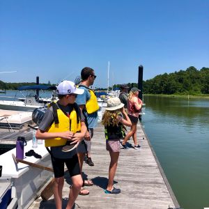 watching from the dock